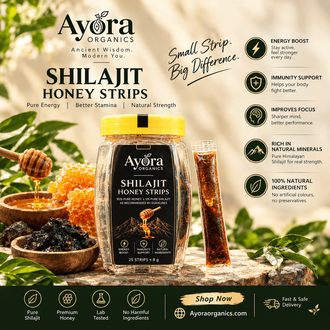Shilajeet honey strips šÆ ā image 1